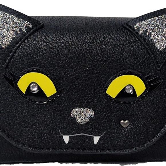 Betsey Johnson Kitsch Black Cat Bi-Fold Wallet New Sealed - Picture 1 of 6